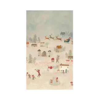 MAILEG ROULEAU DE PAPIER CADEAU SANTA IS COMING 10M