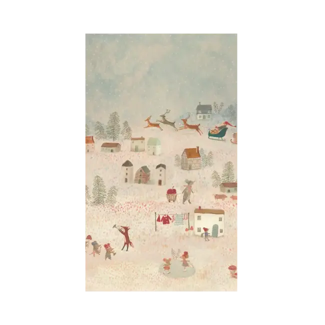 MAILEG ROULEAU DE PAPIER CADEAU SANTA IS COMING 10M