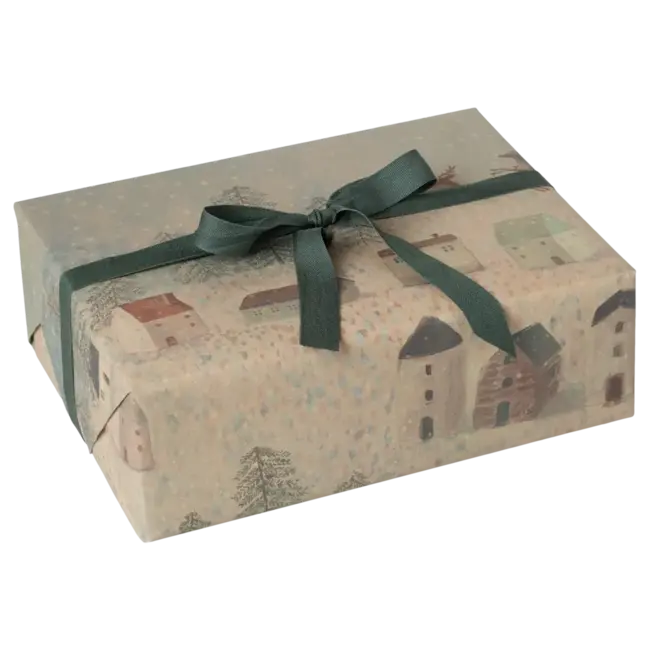 MAILEG ROULEAU DE PAPIER CADEAU SANTA IS COMING 10M