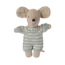MAILEG BÉBÉ SOURIS 6CM - ET SON COUFFIN - BLEU