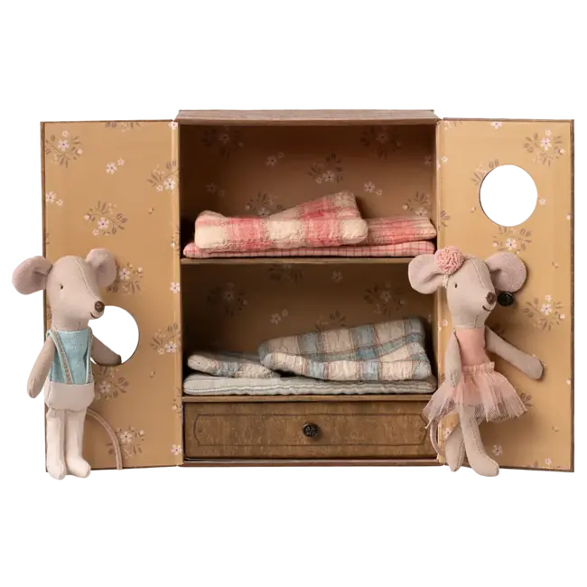 MAILEG PETITE SOEUR & PETIT FRÈRE SOURIS 10CM - STUDIO DE DANSE