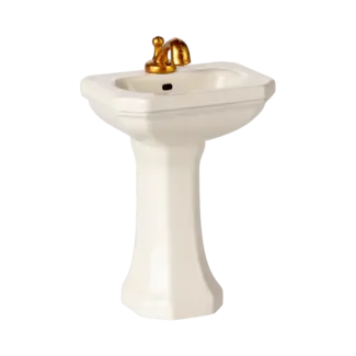 MAILEG LAVABO DE SALLE-DE-BAIN MÉTAL OFF WHITE 7CM