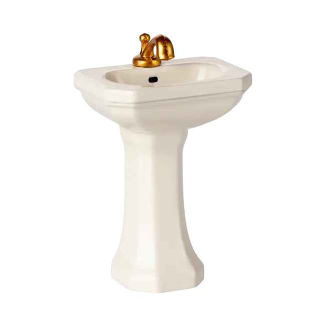 MAILEG LAVABO DE SALLE-DE-BAIN MÉTAL OFF WHITE 7CM