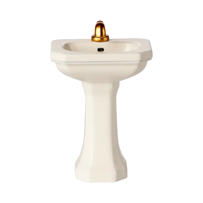 MAILEG LAVABO DE SALLE-DE-BAIN MÉTAL OFF WHITE 7CM