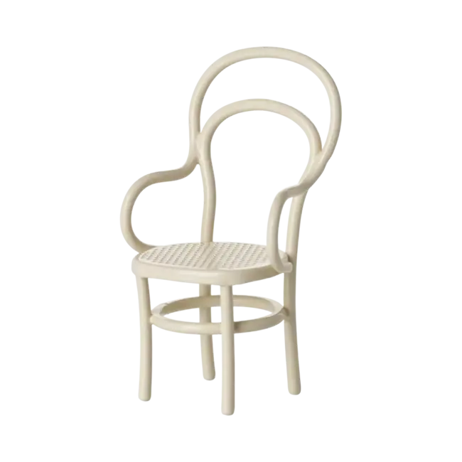 MAILEG CHAISE VINTAGE METAL BLANC POUR SOURIS