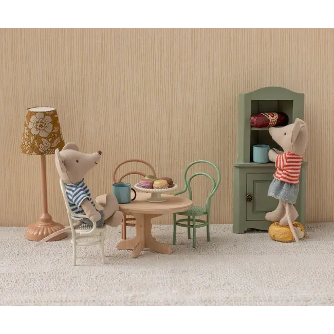 MAILEG TABLE À MANGER OVAL BOIS NATURE POUR SOURIS