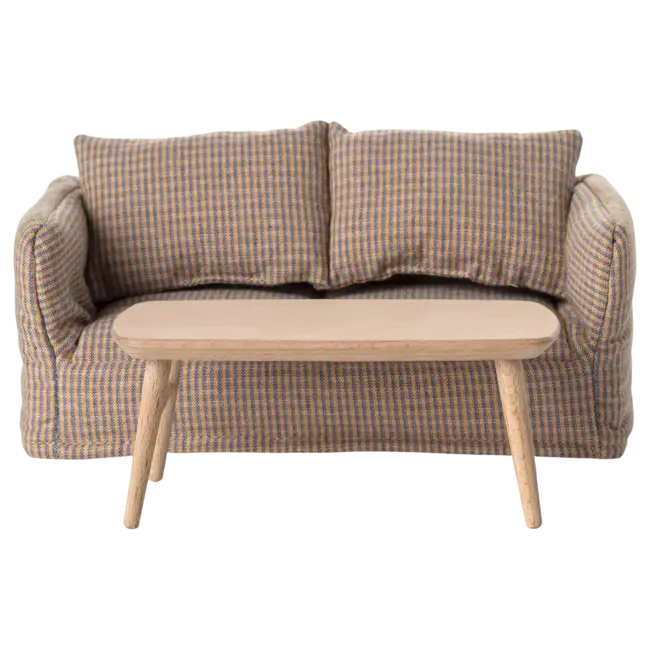 MAILEG TABLE BASSE DE SALON RECTANGULAIRE BOIS POUR SOURIS MAILEG