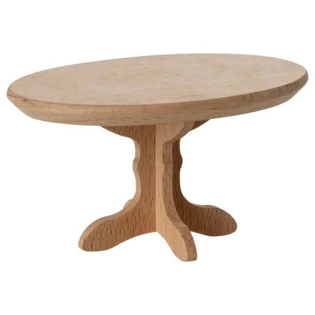 MAILEG TABLE BASSE DE SALON OVALE BOIS POUR SOURIS MAILEG