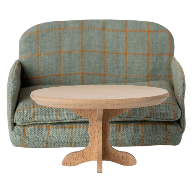 MAILEG TABLE BASSE DE SALON OVALE BOIS POUR SOURIS MAILEG