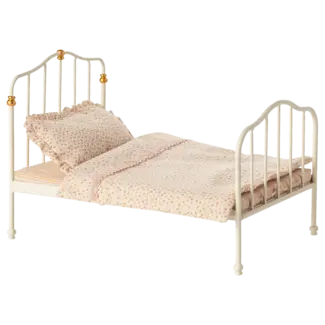 MAILEG LIT DOUBLE MÉTAL VINTAGE BLANC - POUR PARENTS SOURIS