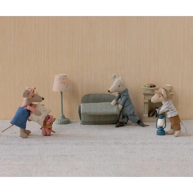 MAILEG LAMPE SUR PIED VINTAGE 14CM POUR SOURIS MAILEG - MENTHE