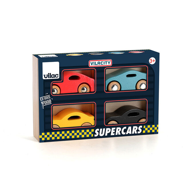 VILAC COFFRET DE 4 VOITURES - SUPER CARS