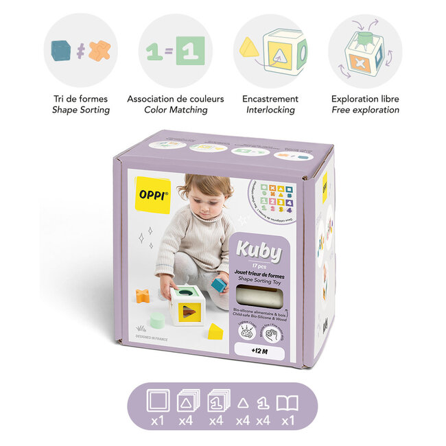 OPPI KUBY - CUBE BOITE À FORMES +12MOIS