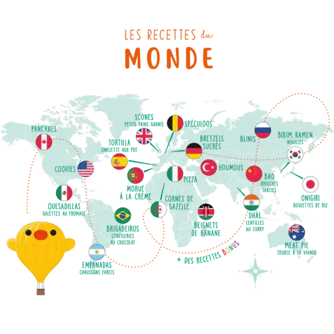 CHEFCLUB LIVRE DE RECETTE ENFANT - LES RECETTES DU MONDE