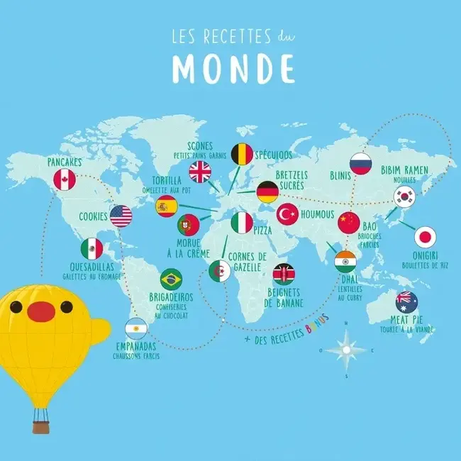 CHEFCLUB LIVRE DE RECETTE ENFANT - LES RECETTES DU MONDE