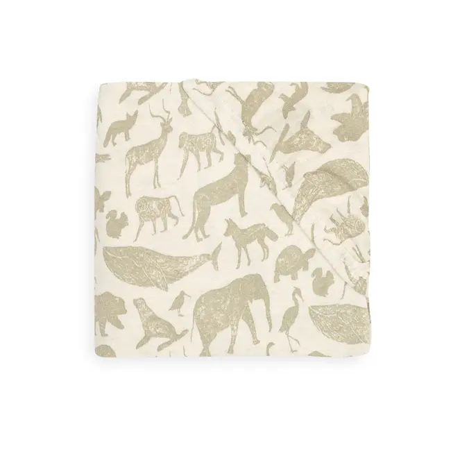 JOLLEIN DRAP-HOUSSE EN JERSEY - ANIMALS