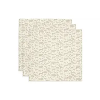 JOLLEIN SET 3 LANGES COTON 70X70CM - ANIMALS