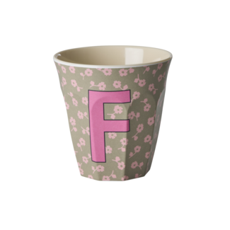 RICE GOBELET ALPHABET RICE - LETTRE F - FLOWERS