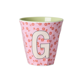 RICE GOBELET ALPHABET RICE - LETTRE G - FLOWERS