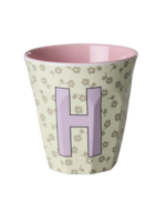RICE GOBELET ALPHABET RICE - LETTRE H - FLOWERS