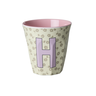 RICE GOBELET ALPHABET RICE - LETTRE H - FLOWERS