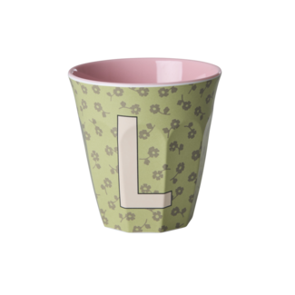 RICE GOBELET ALPHABET RICE - LETTRE L - FLOWERS