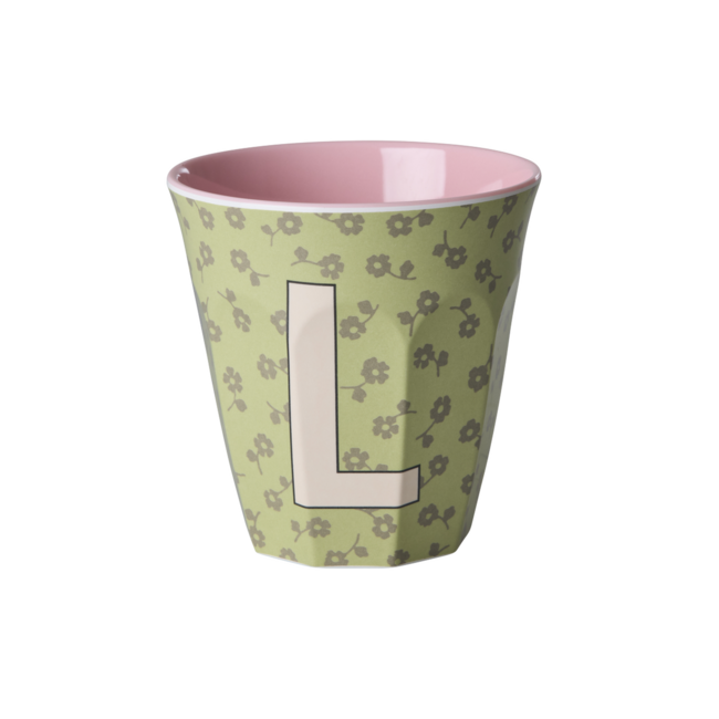 RICE GOBELET ALPHABET RICE - LETTRE L - FLOWERS