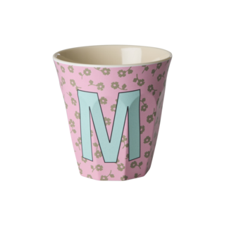 RICE GOBELET ALPHABET RICE - LETTRE M - FLOWERS