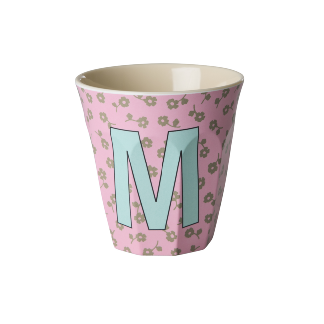 RICE GOBELET ALPHABET RICE - LETTRE M - FLOWERS