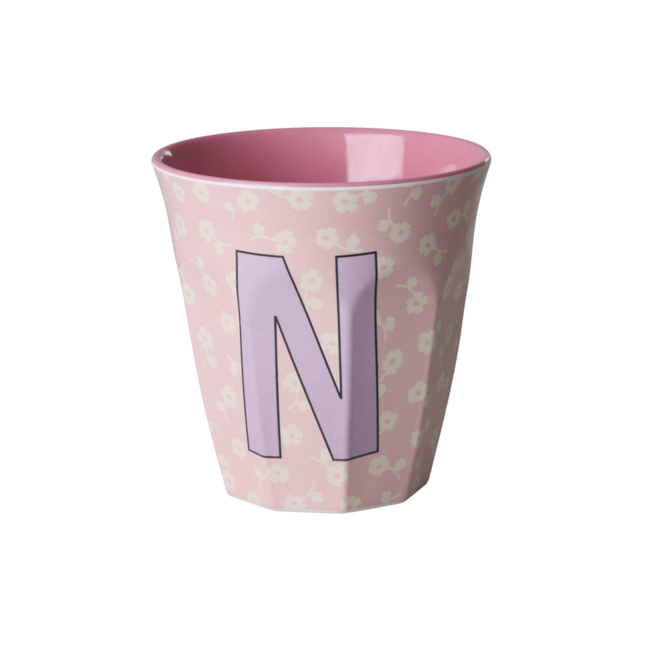 RICE GOBELET ALPHABET RICE - LETTRE N - FLOWERS