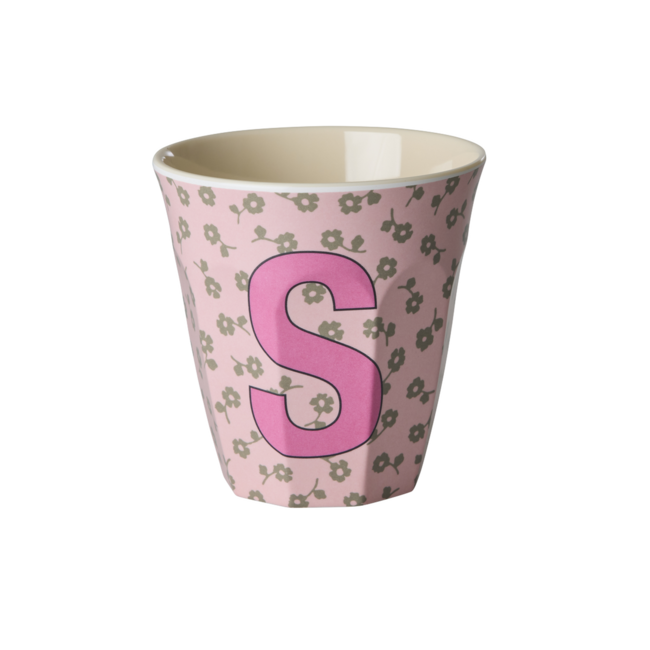 RICE GOBELET ALPHABET RICE - LETTRE S - FLOWERS