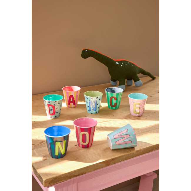 RICE GOBELET ALPHABET RICE - LETTRE T - FLOWERS