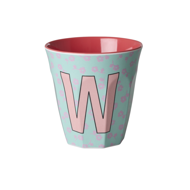 RICE GOBELET ALPHABET RICE - LETTRE W - FLOWERS