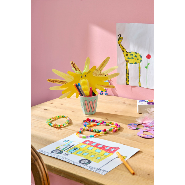 RICE GOBELET ALPHABET RICE - LETTRE W - FLOWERS