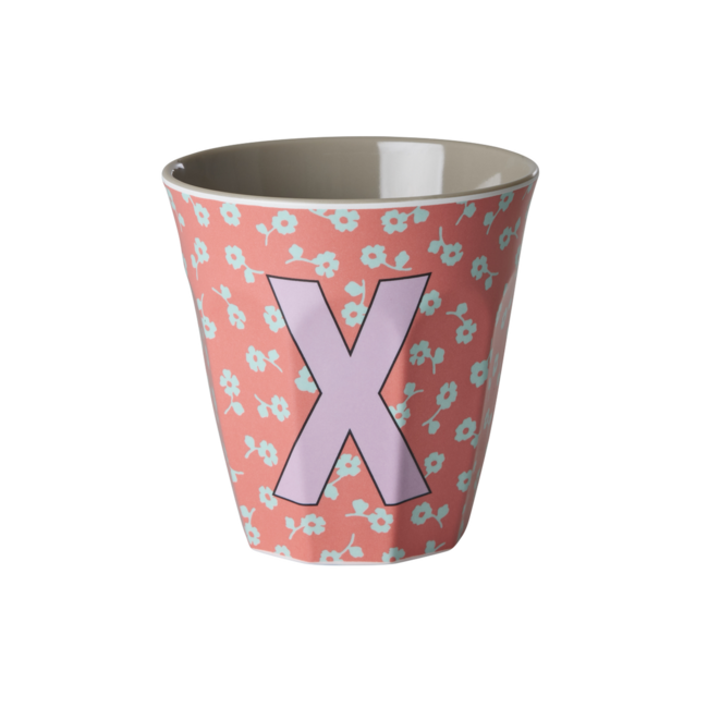 RICE GOBELET ALPHABET RICE - LETTRE X - FLOWERS