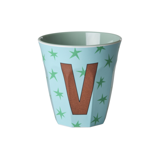 RICE GOBELET ALPHABET RICE - LETTRE V - STARS