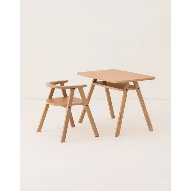 NOBODINOZ ENSEMBLE BUREAU & CHAISE ENFANT GROWING GREEN - CHÊNE