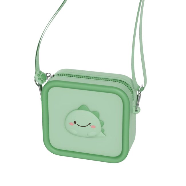 THE ZOOFAMILY SAC BANDOULIÈRE ZOO BAG - DINO GREEN