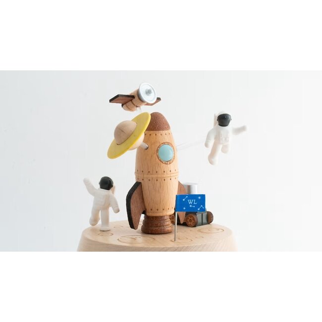 WOODERFUL LIFE BOITE À MUSIQUE ANIMÉE "SPATIONAUTE" N°63