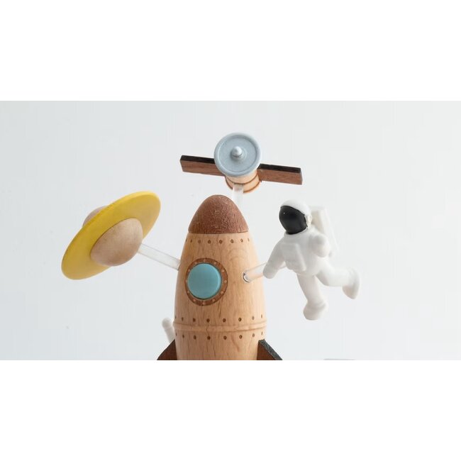 WOODERFUL LIFE BOITE À MUSIQUE ANIMÉE "SPATIONAUTE" N°63