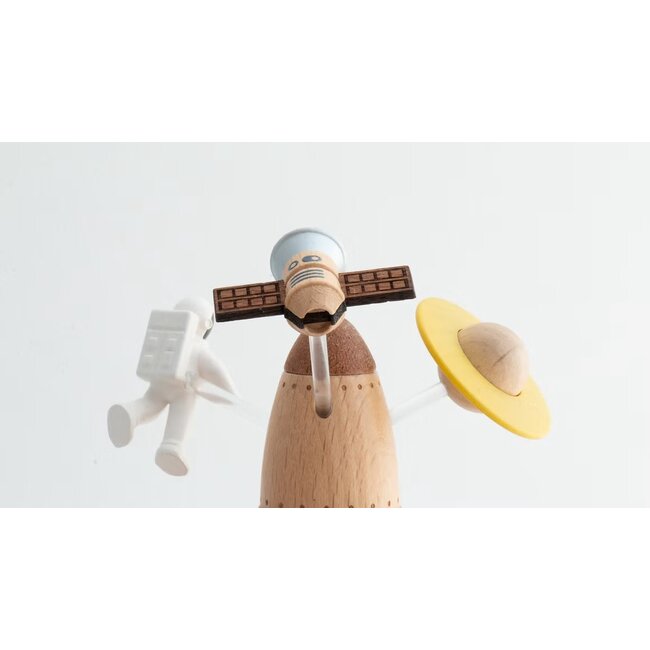 WOODERFUL LIFE BOITE À MUSIQUE ANIMÉE "SPATIONAUTE" N°63