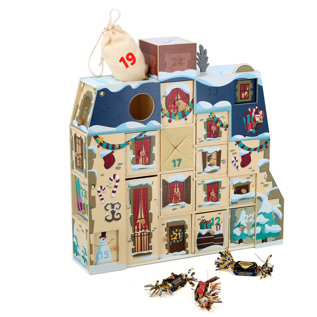 VILAC CALENDRIER DE L'AVENT PERPÉTUEL BOIS - MAISON À REMPLIR