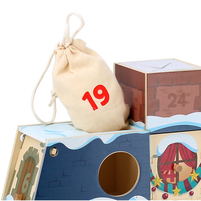 VILAC CALENDRIER DE L'AVENT PERPÉTUEL BOIS - MAISON À REMPLIR