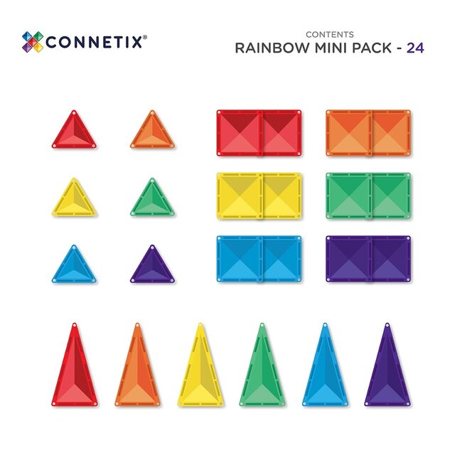 CONNETIX CONNETIX - RAINBOW MINI PACK 24PCS