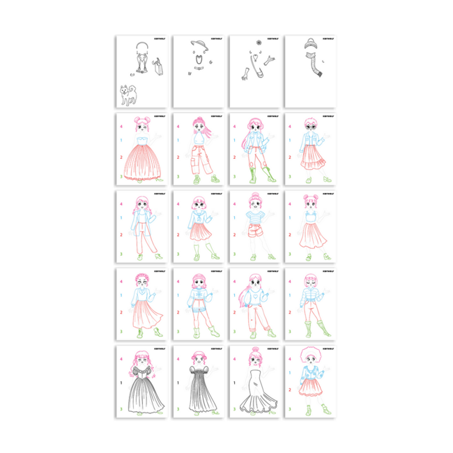 KIDYWOLF TABLETTE LUMINEUSE KIDYDRAW-PRO - LET'S DRAW FASHION