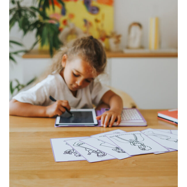KIDYWOLF TABLETTE À DESSIN LCD KIDYDRAW-MINI - PRINCESSES AUTOUR DU MONDE