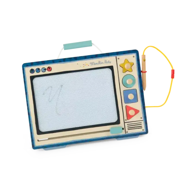 MOULIN ROTY ARDOISE MAGNÉTIQUE BOIS - PUCE ET PILOU