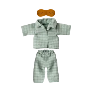 MAILEG TENUE PAPA & PAPI SOURIS MAILEG - PYJAMA MENTHE / SABLE