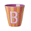 RICE GOBELET ALPHABET RICE - LETTRE B - PINK STRIPES
