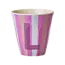 RICE GOBELET ALPHABET RICE - LETTRE L - PINK STRIPES